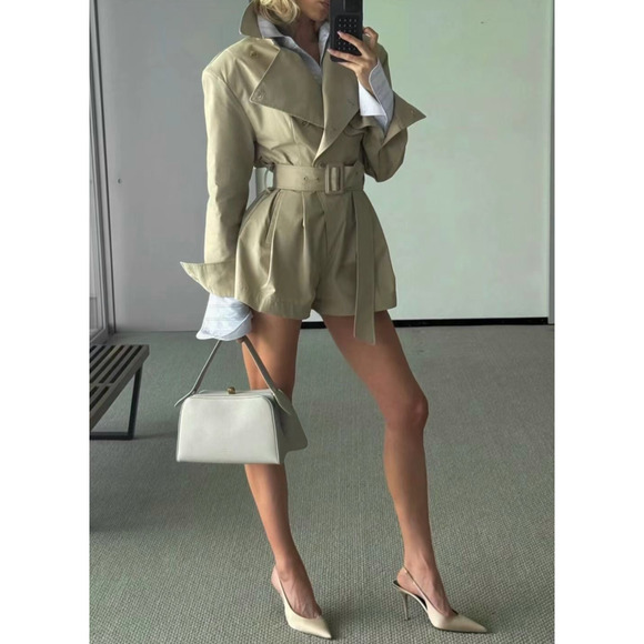 Helsa The Short Trench Jumpsuit Medium - Picture 4 of 11